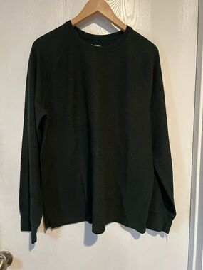 Goodfellow & Co Thermal Knit Long Sleeve Shirt Dark Green Men Sz Large